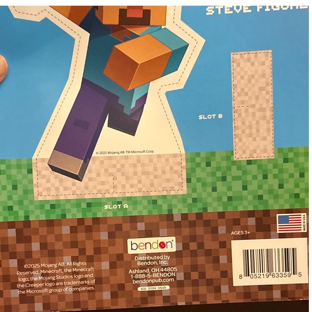 Minecraft Jumbo Coloring and Activity Book Stand Up Steve Figure Bendon Ages 3‎